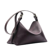 Borsa a tracolla Never Complete media in pelle, Viola